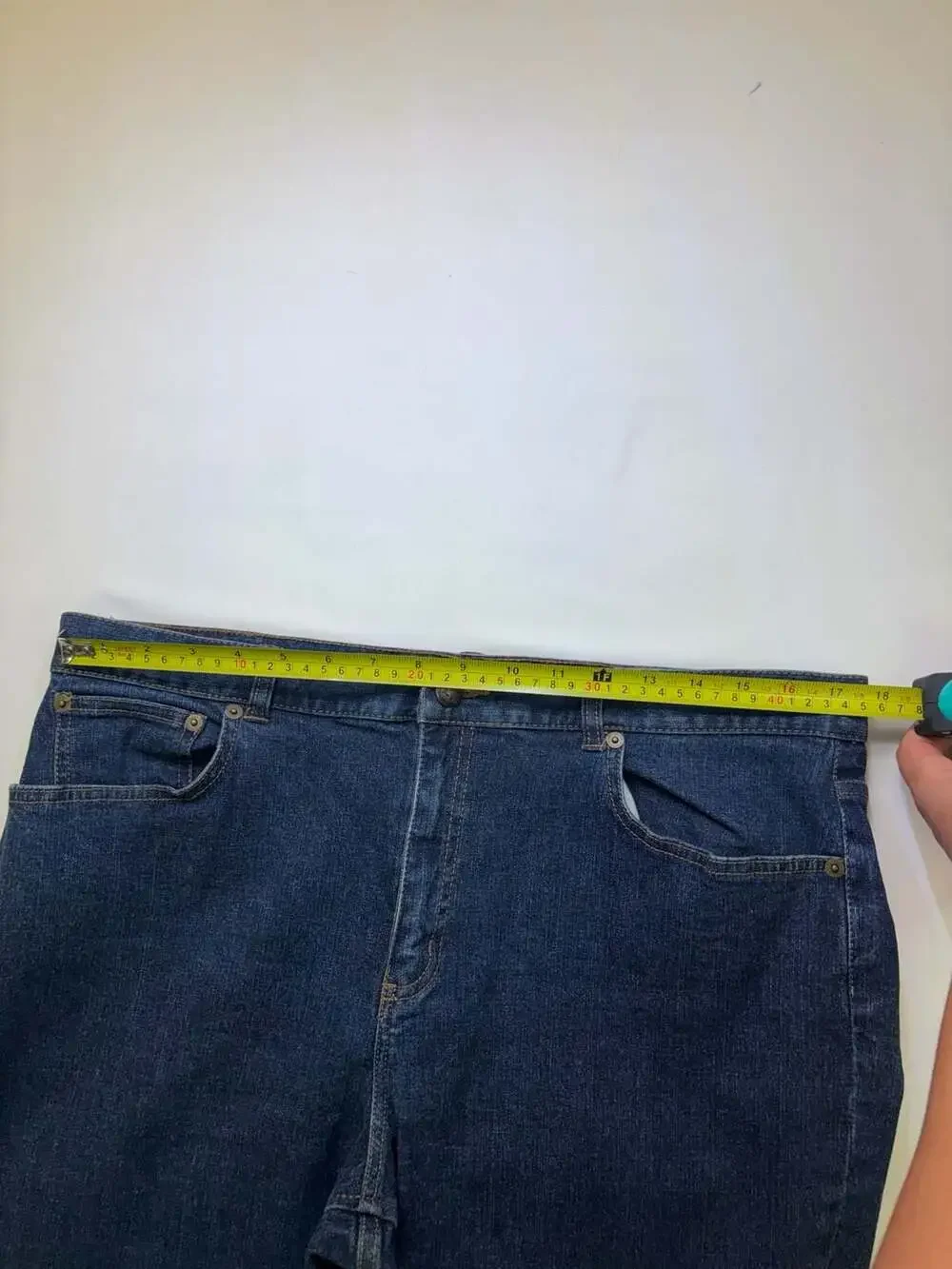 Lauren Jeans Co. Ralph Lauren Women's Dark Blue Denim Jeans Size 16